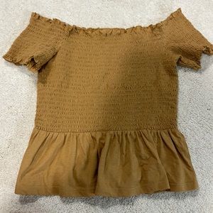 Tan American Eagle Crop Top
